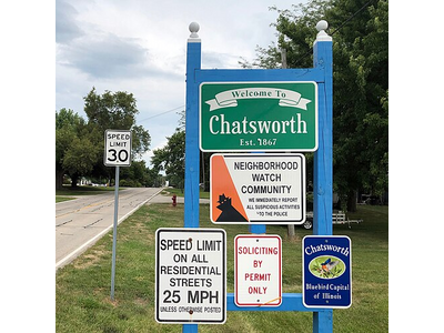 Chatsworth, Illinois sign