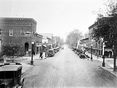 100 Block South Vine street looking South from railroad.