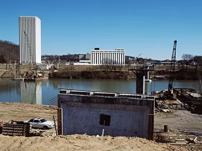 88c018 West Frankfort Connector Bridges under construction (26709706701)