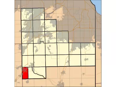 Map highlighting Reed Township, Will County, Illinois