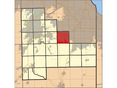 Map highlighting Frankfort Township, Will County, Illinois