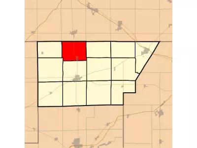 Map highlighting Wapella Township, De Witt County, Illinois