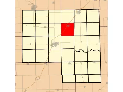 Map highlighting Odell Township, Livingston County, Illinois