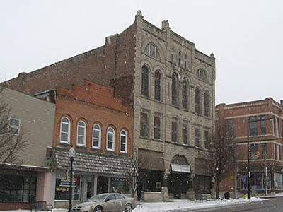 Four buildings on Broadway in Logansport