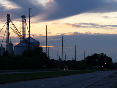 Montmorenci, Indiana at dusk