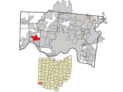 Hamilton County Ohio Incorporated and Unincorporated areas Miami Heights highlighted